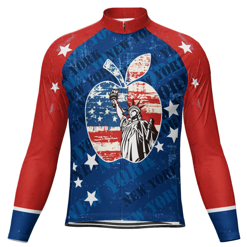 Customized New York Winter Thermal Fleece Long Sleeve For Men