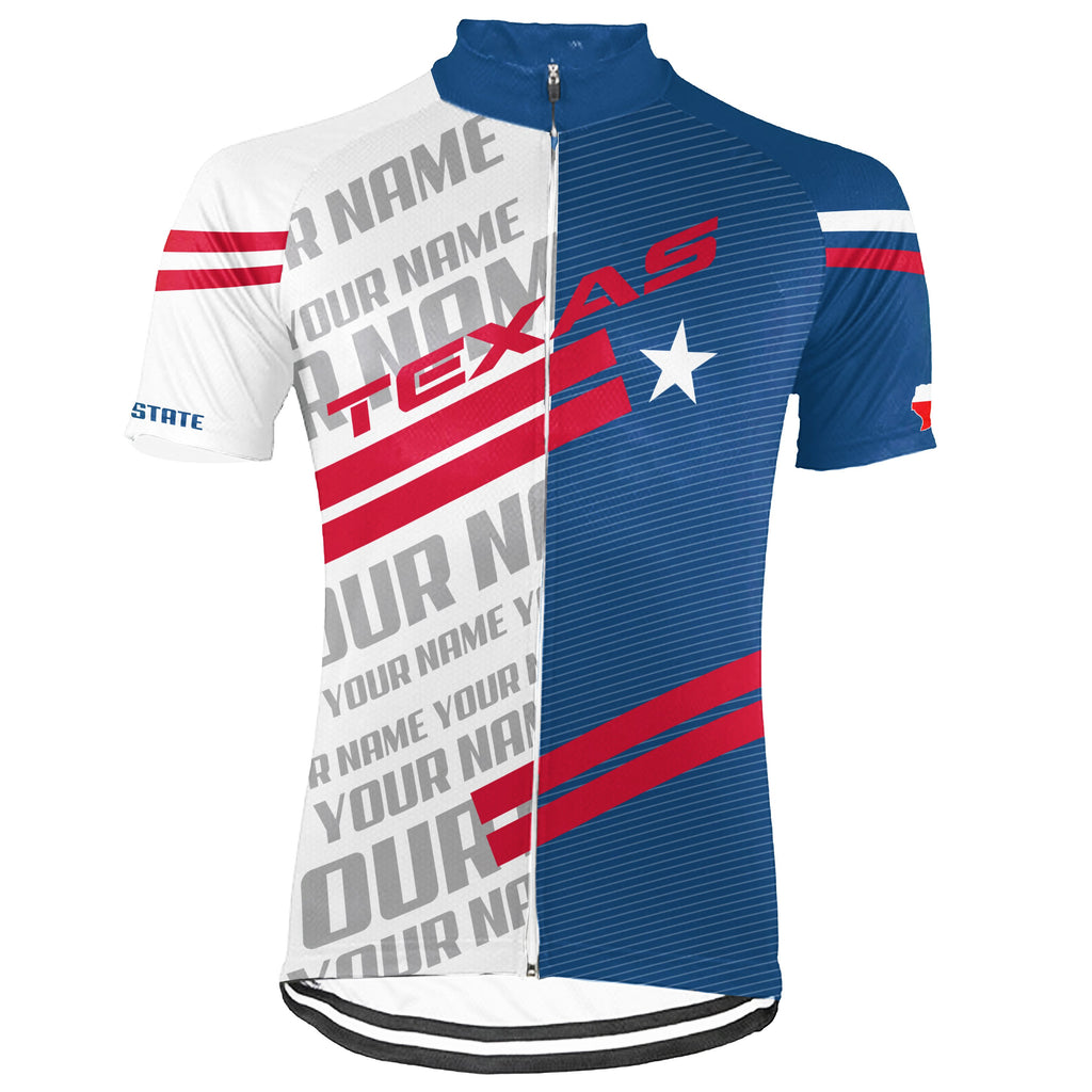 Personalized Texas Short Sleeve Cycling Jersey for Men