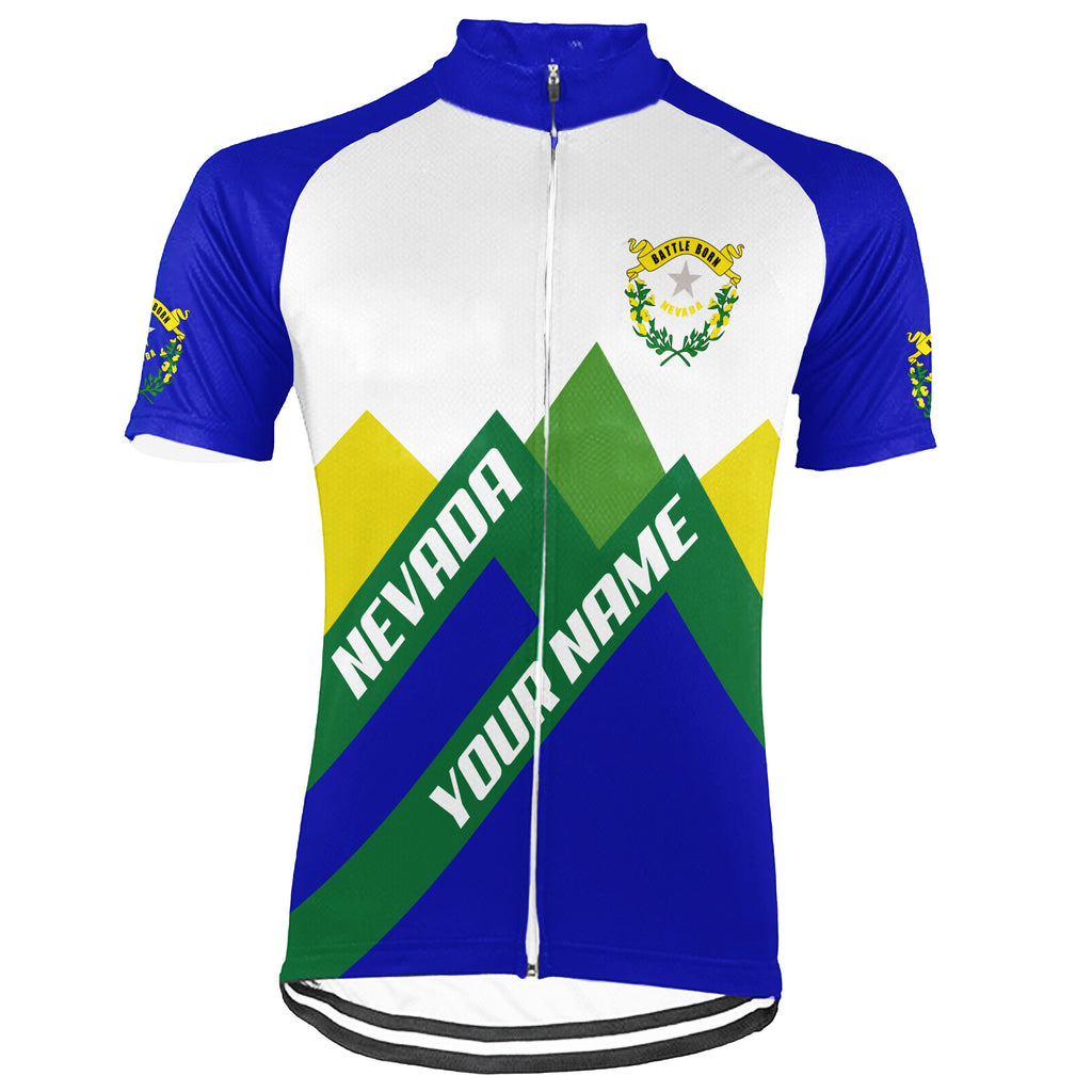 Customized Nevada Short Sleeve Cycling Jersey for Men