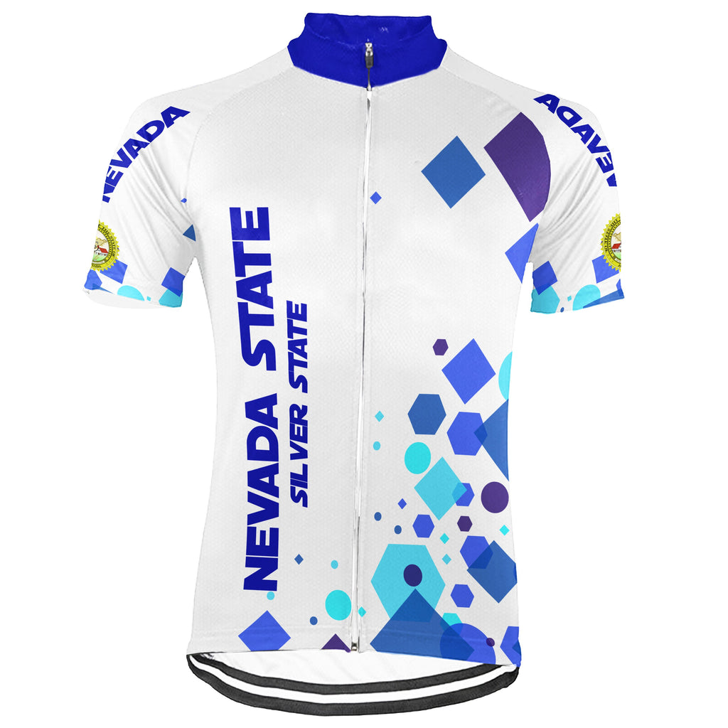 Customized Nevada Short Sleeve Cycling Jersey for Men
