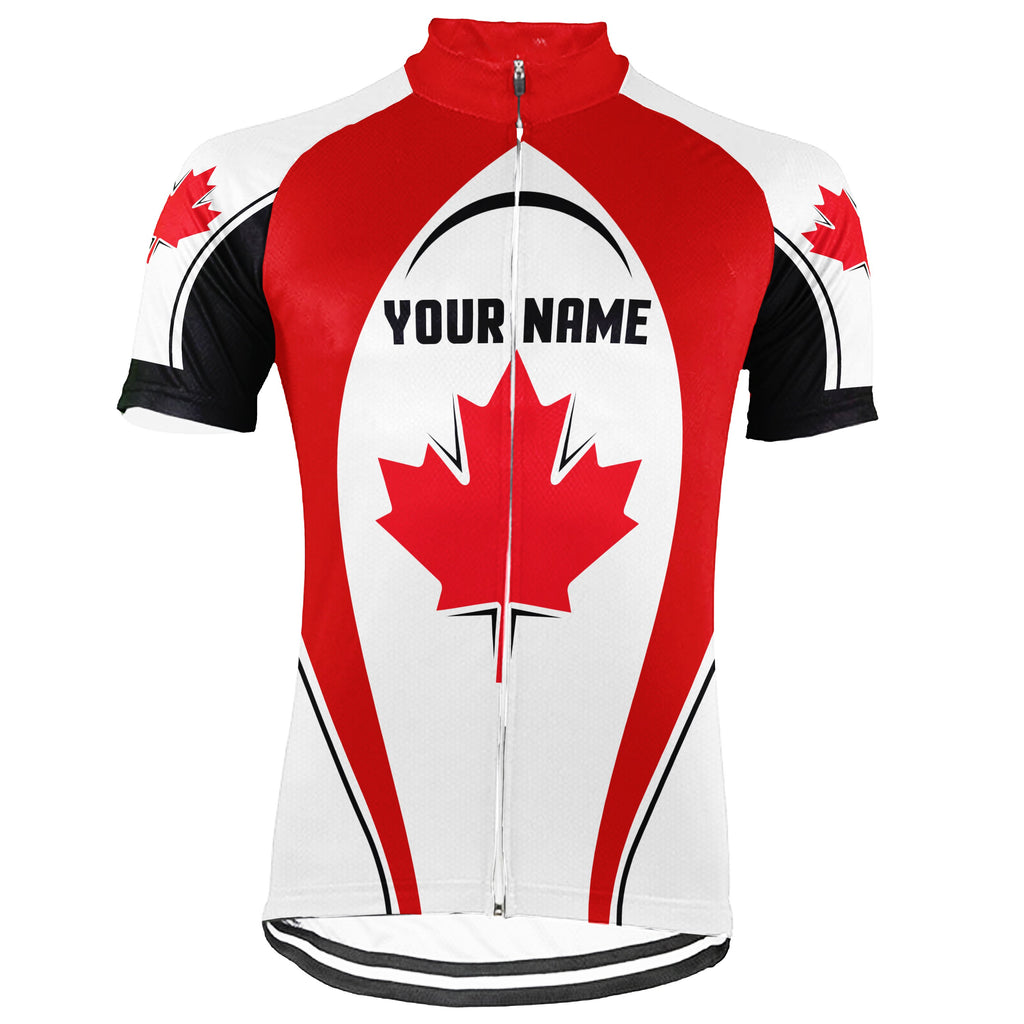 Personalized Canada Short Sleeve Cycling Jersey for Men(CAD)