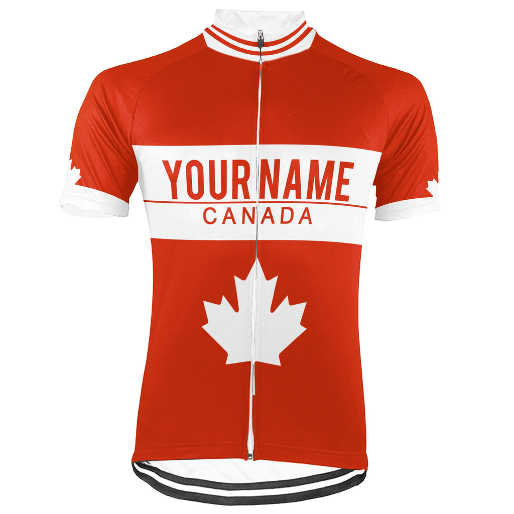 Personalized Canada Short Sleeve Cycling Jersey for Men(CAD)