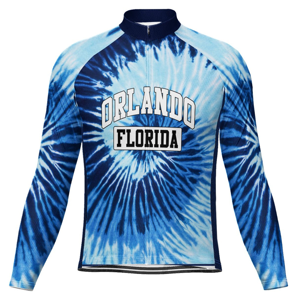 Customized Orlando Winter Thermal Fleece Long Sleeve Cycling Jersey for Men