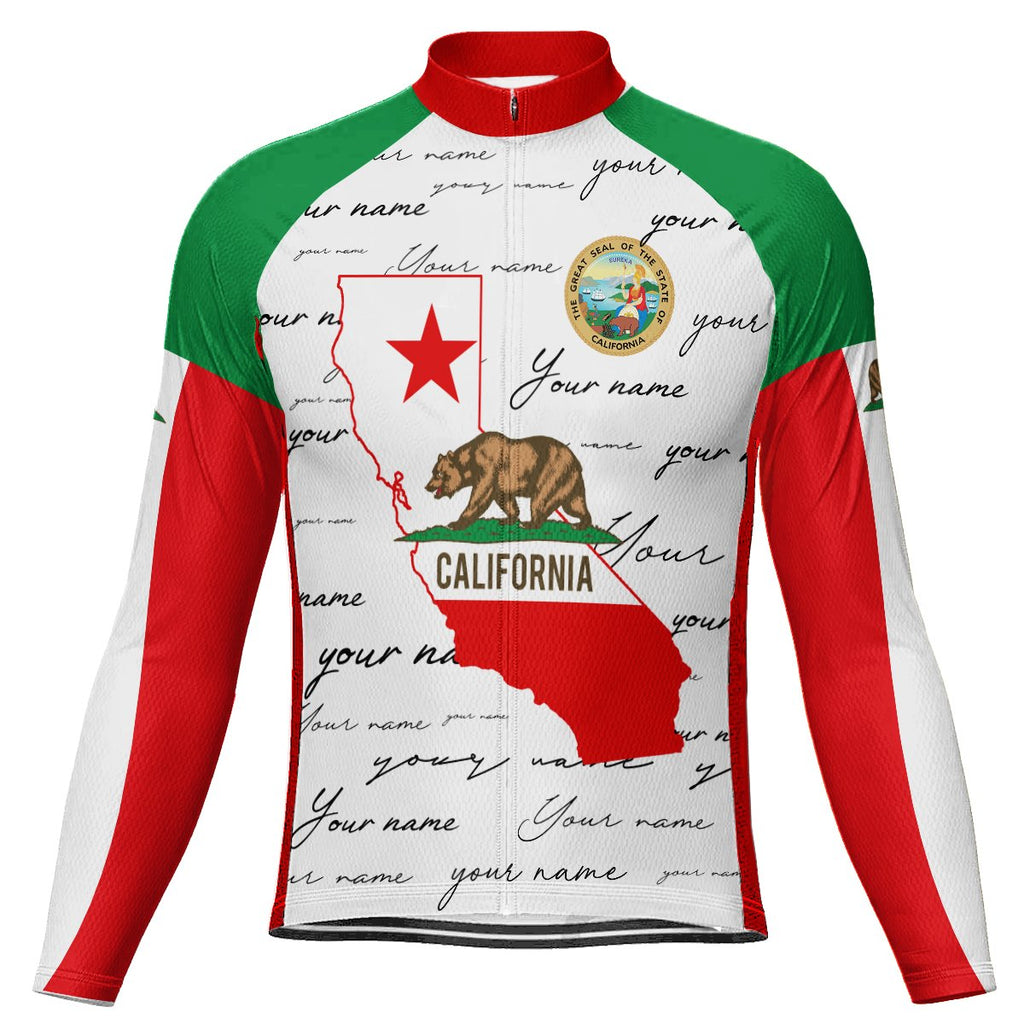 Customized California Long Sleeve Cycling Jersey for Men