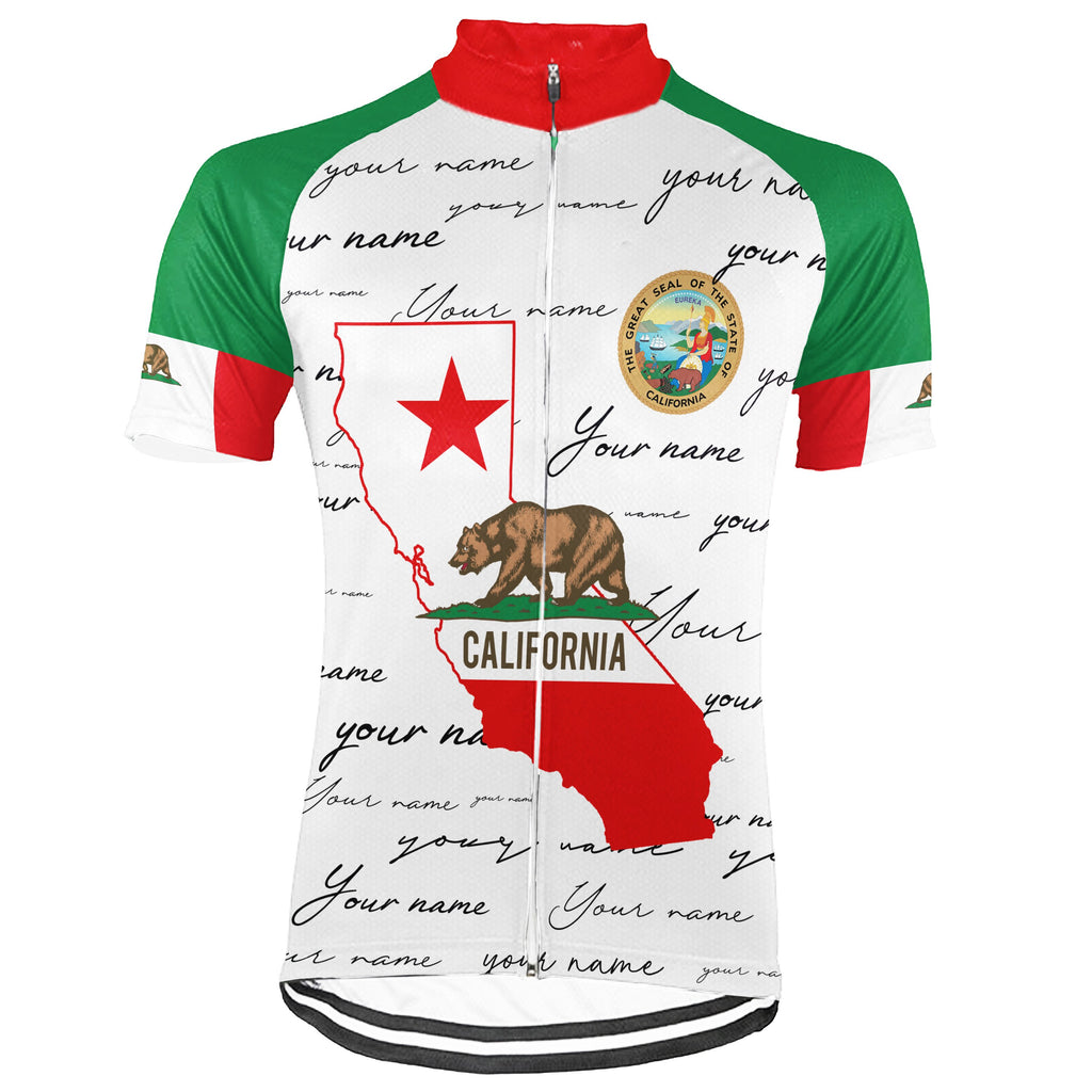 Customized California Short Sleeve Cycling Jersey for Men
