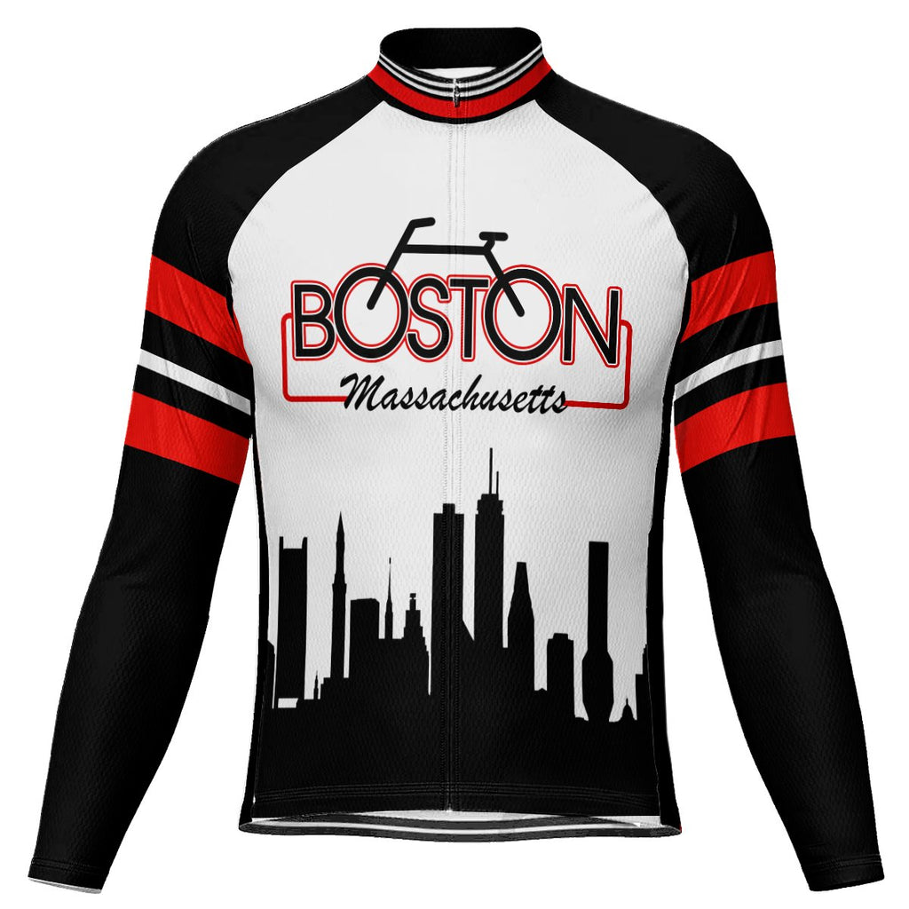 Customized Boston  Long Sleeve Cycling Jersey for Men