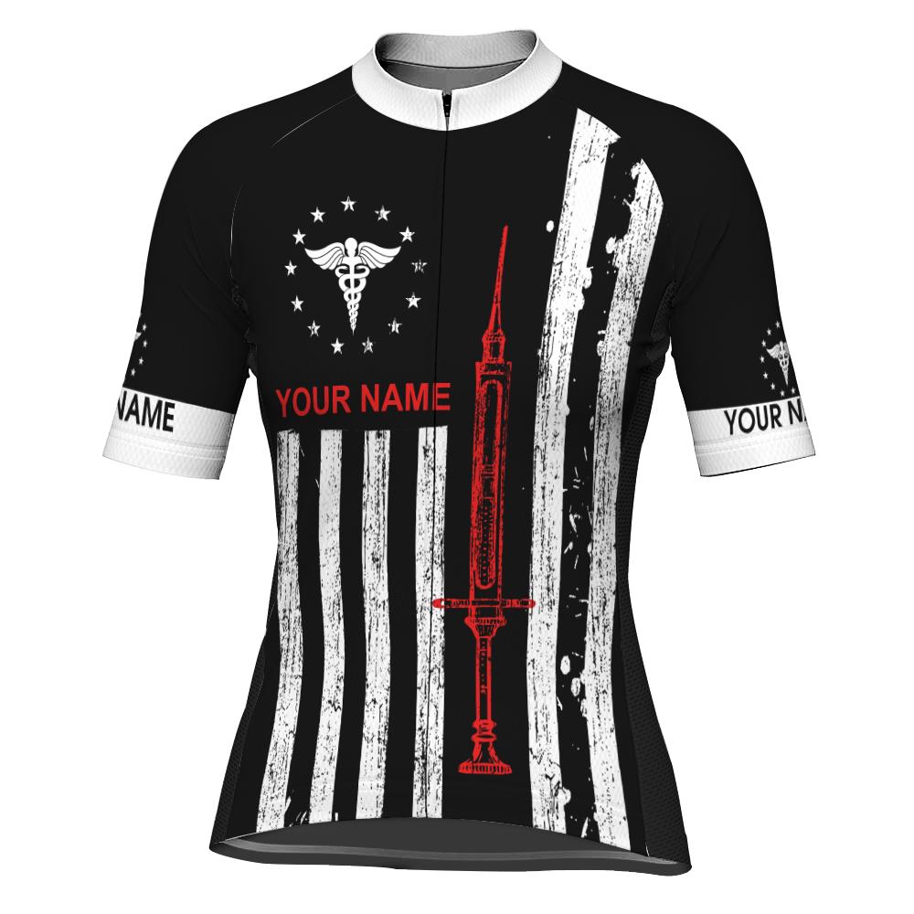 Customized Nurse Short Sleeve Cycling Jersey for Women