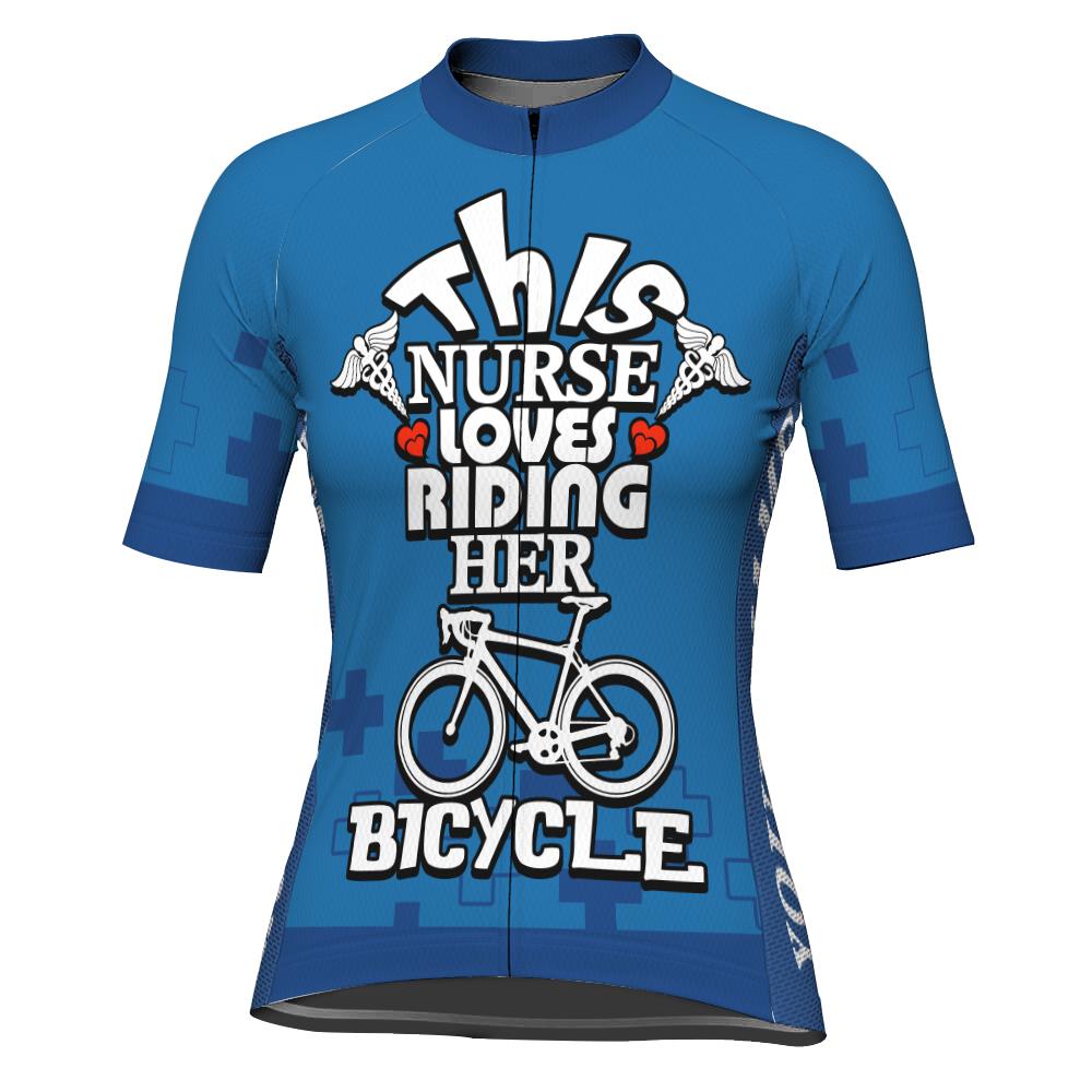 Customized Nurse Short Sleeve Cycling Jersey for Women