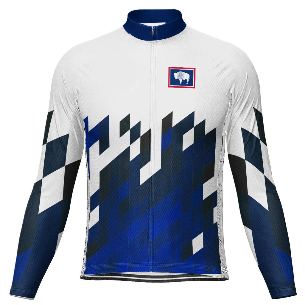 Customized Wyoming Long Sleeve Cycling Jersey for Men