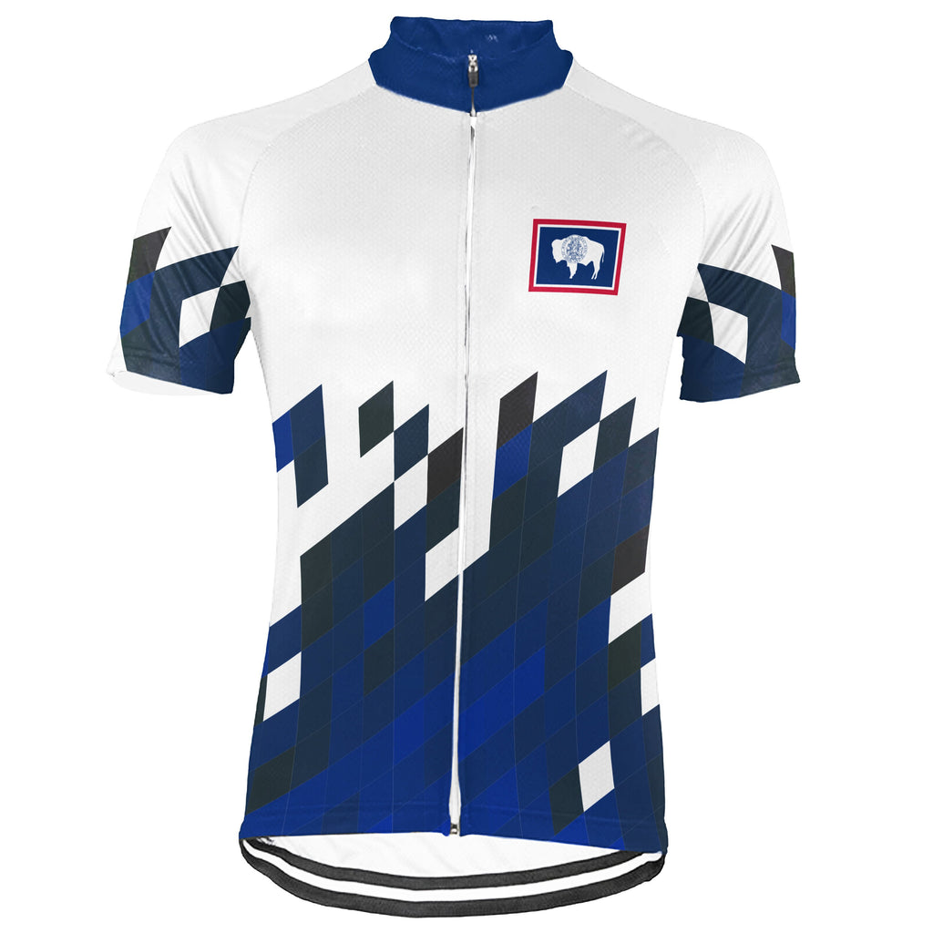 Customized Wyoming Short Sleeve Cycling Jersey for Men