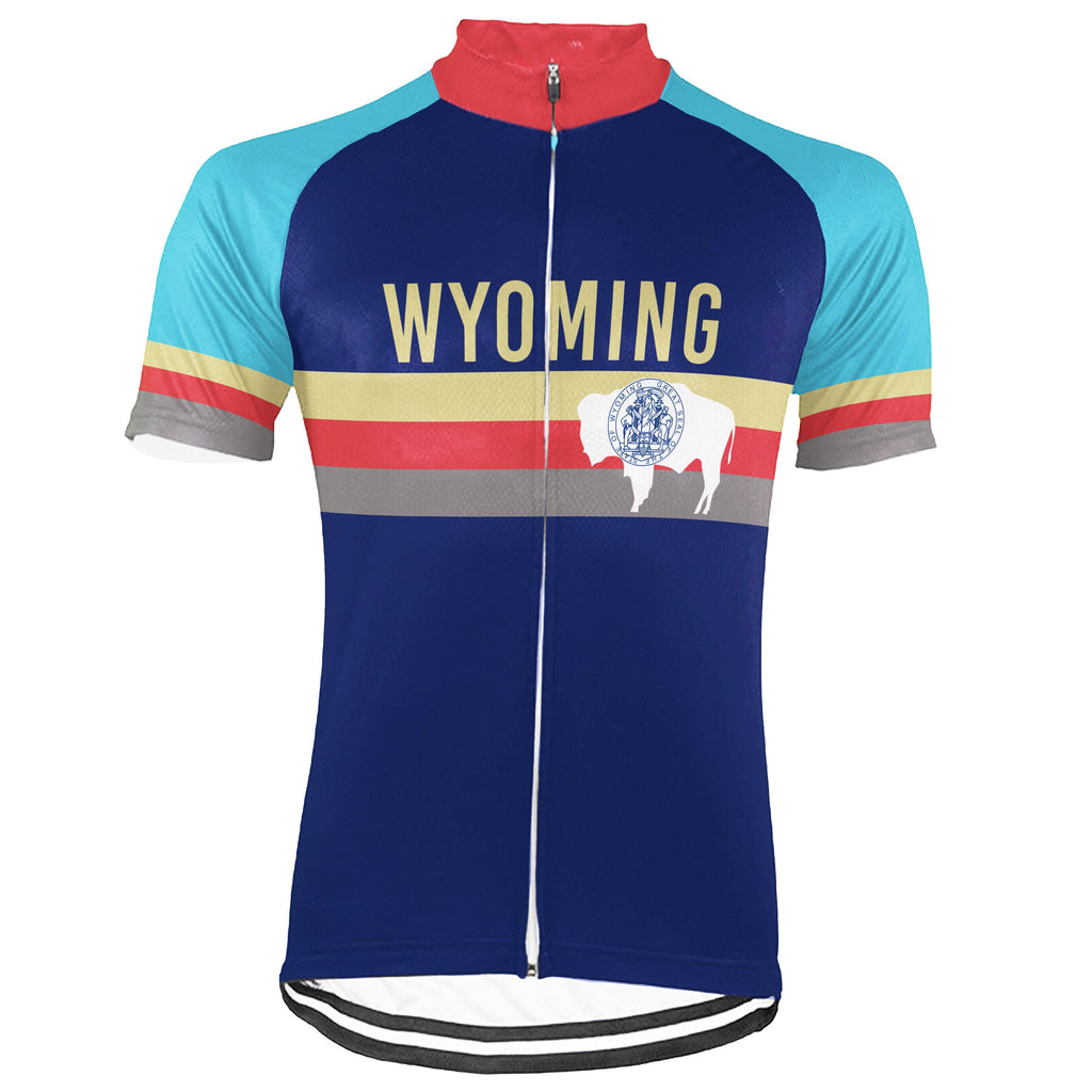 Customized Wyoming Short Sleeve Cycling Jersey for Men