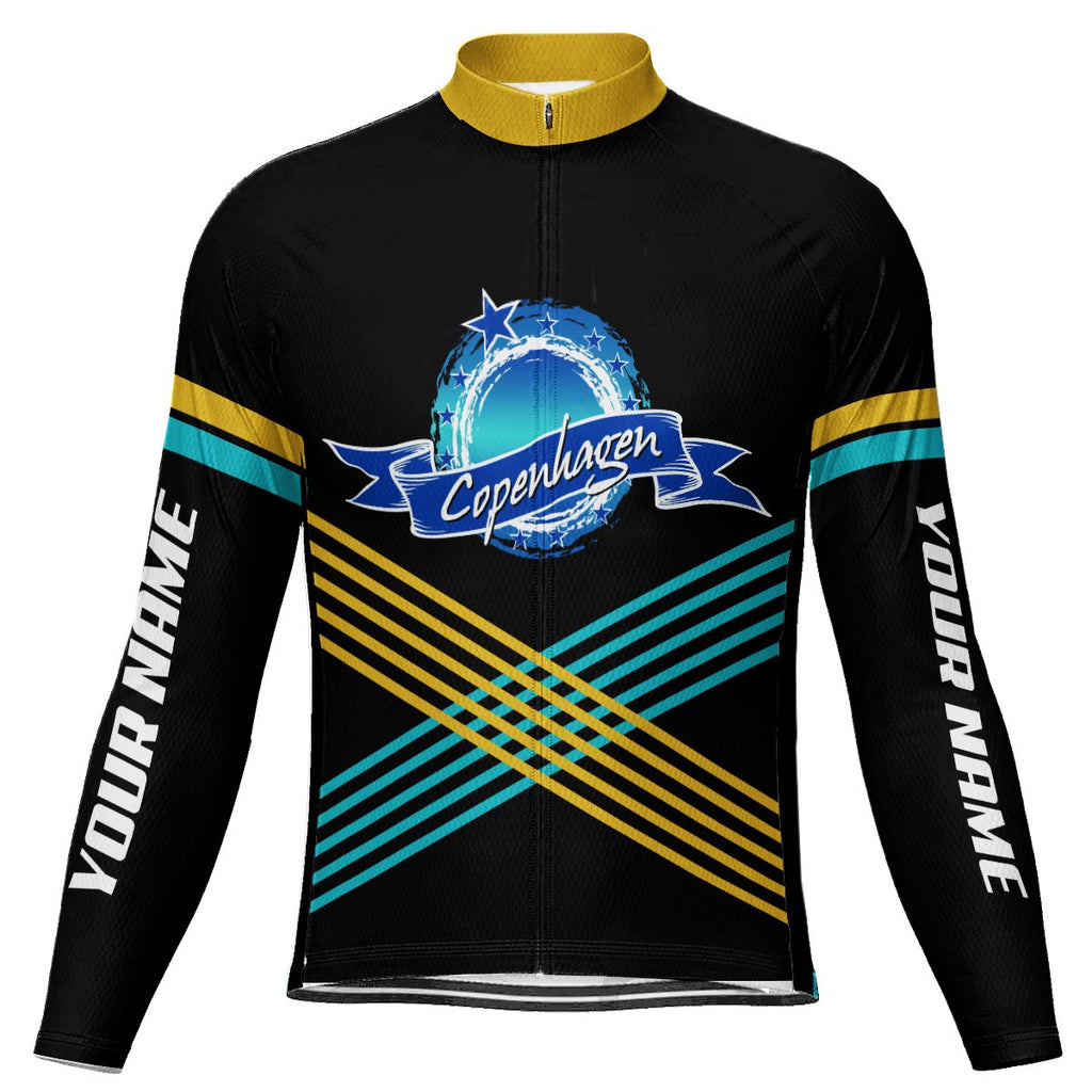 Customized Copenhagen Long Sleeve Cycling Jersey for Men