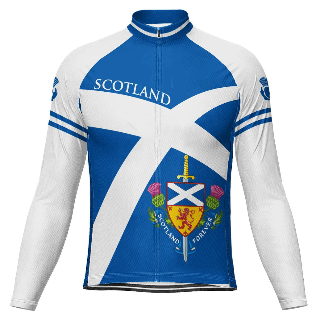 Customized Scotland Long Sleeve Cycling Jersey for Men