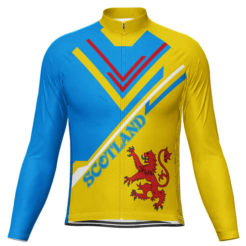 Customized Scotland Long Sleeve Cycling Jersey for Men