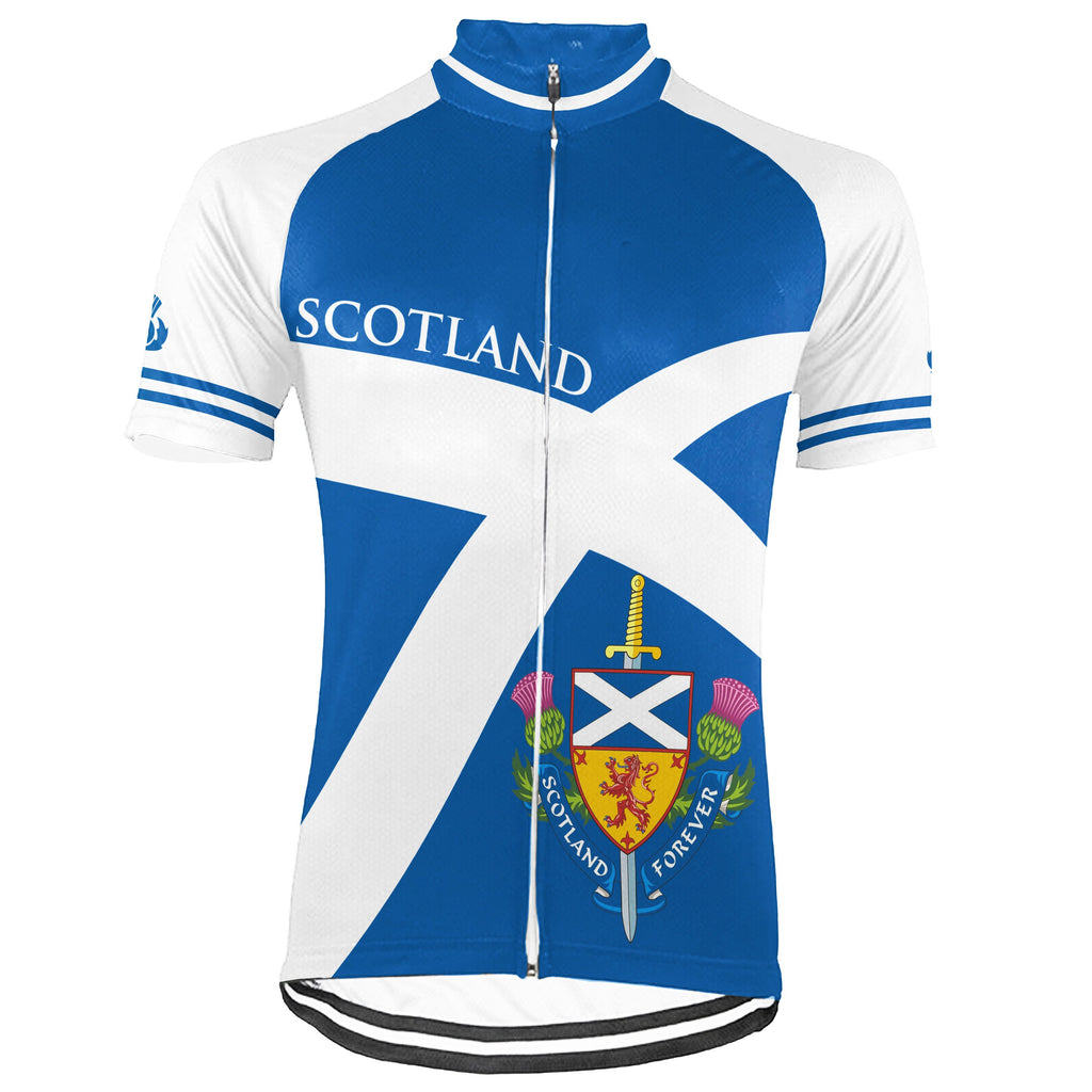 Customized Scotland Short Sleeve Cycling Jersey for Men