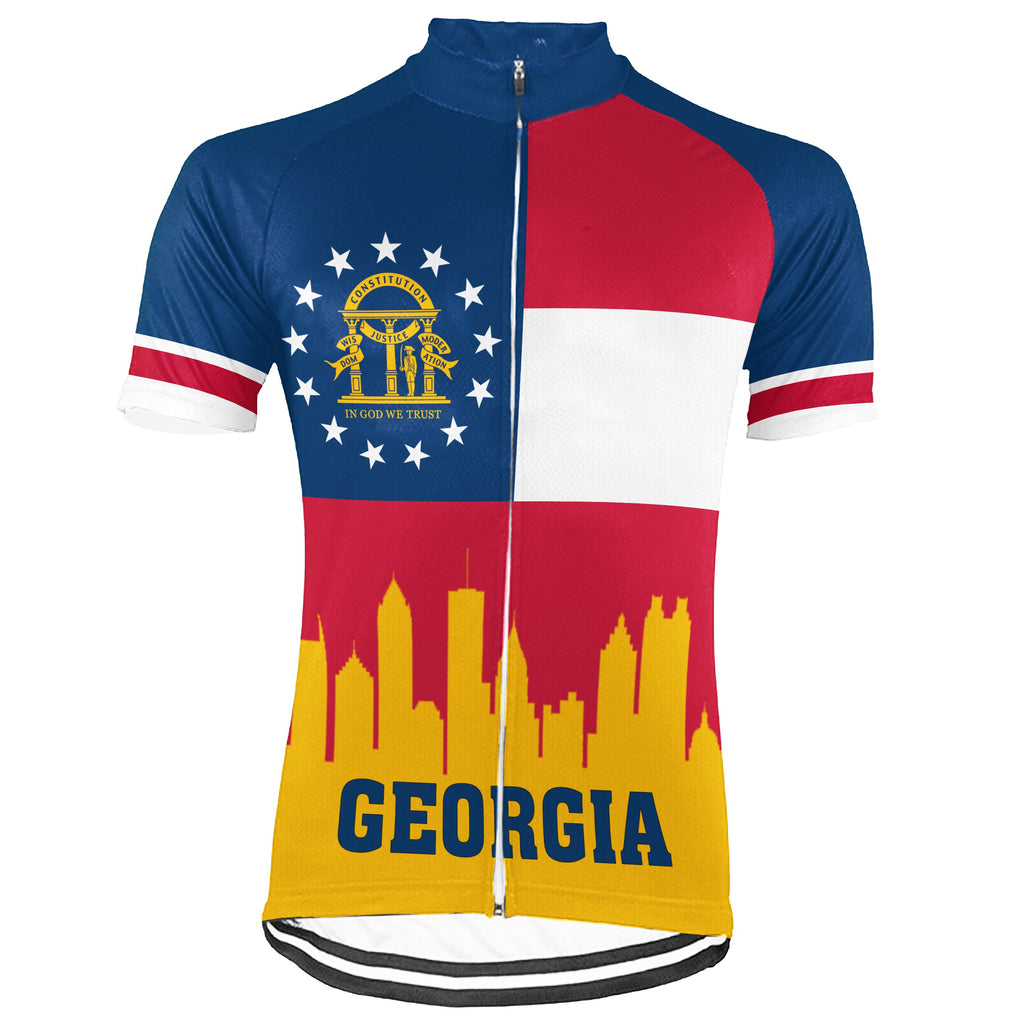 Customized Georgia Winter Thermal Fleece Short Sleeve For Men