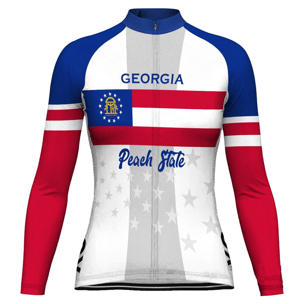 Customized Georgia  Long Sleeve Cycling Jersey For Women