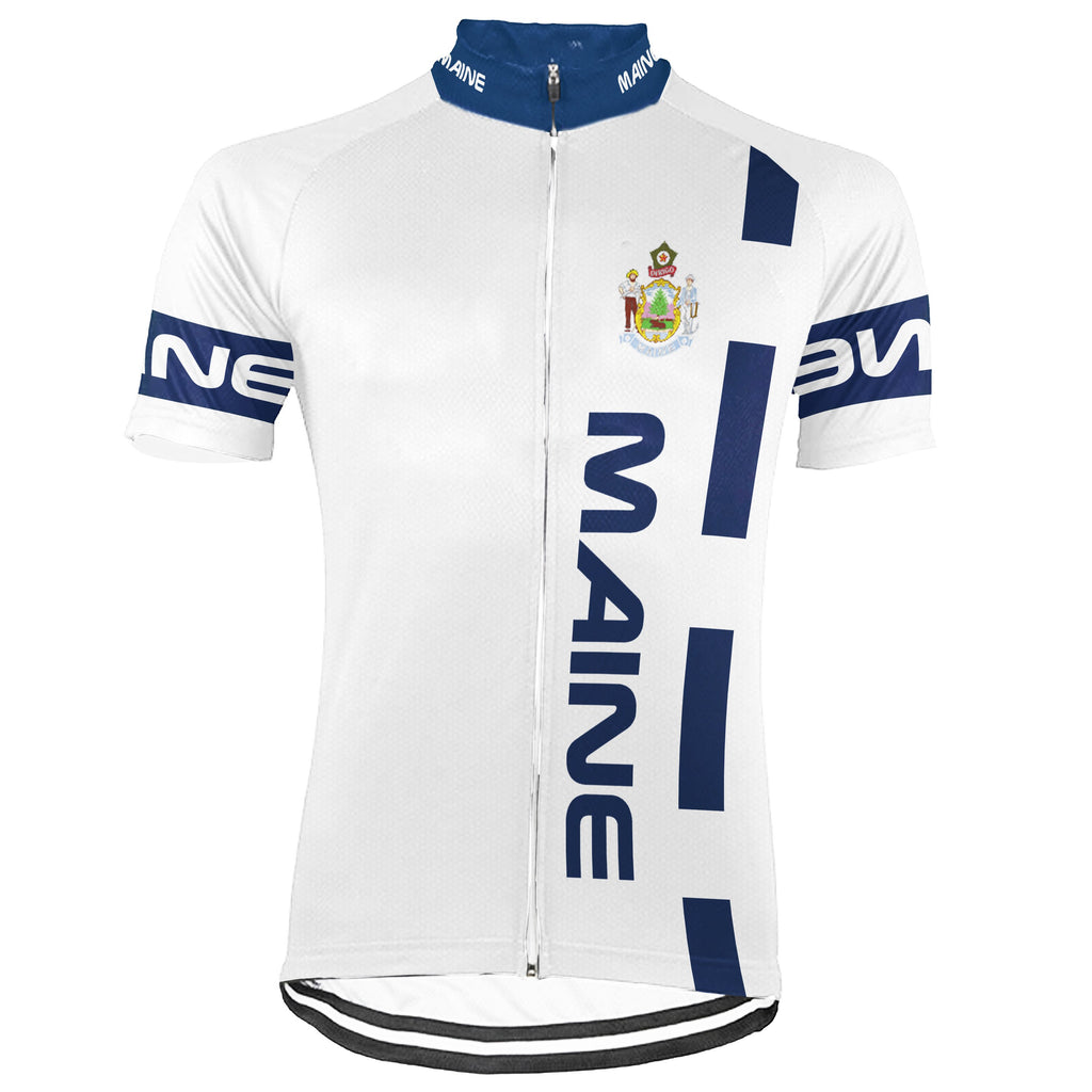 Customized Maine Short Sleeve Cycling Jersey for Men