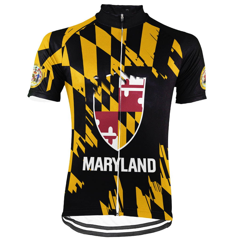 Customized Maryland Short Sleeve Cycling Jersey for Men