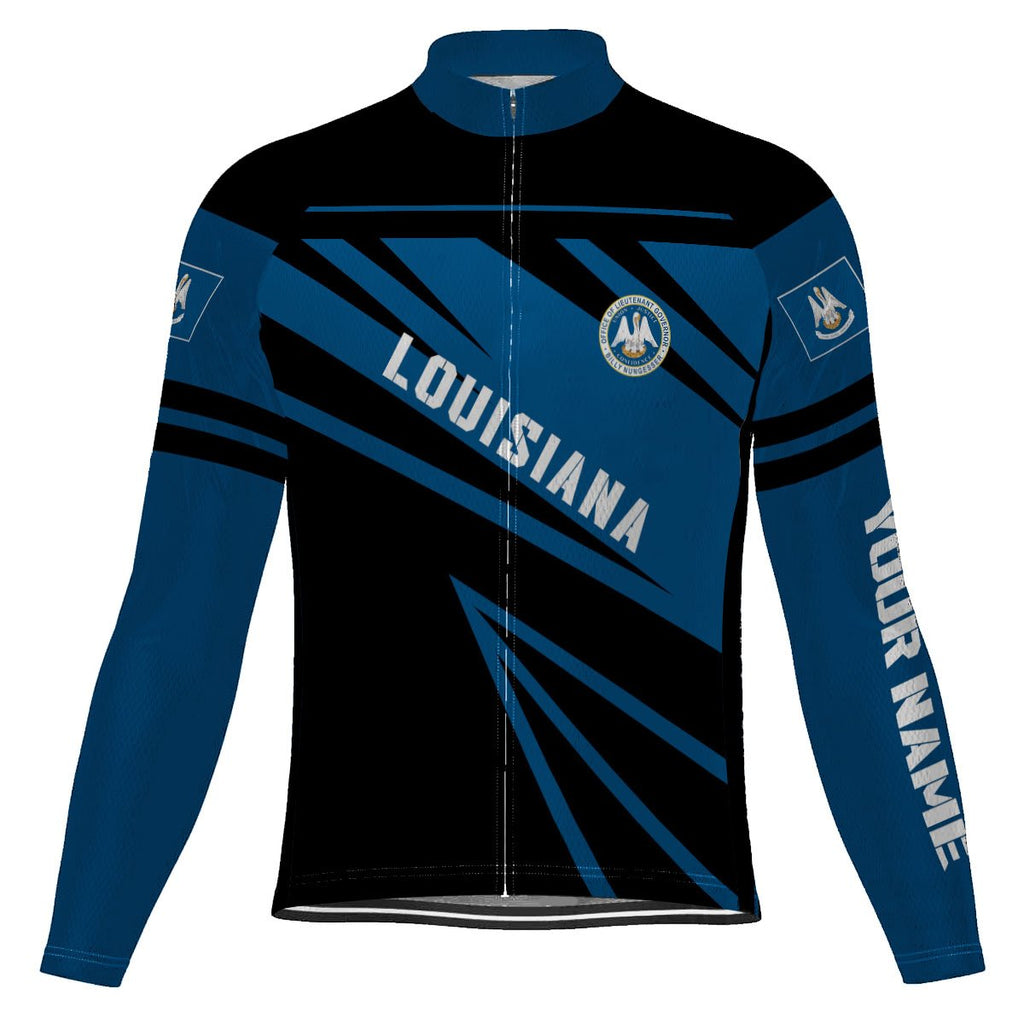 Customized Louisiana Long Sleeve Cycling Jersey for Men