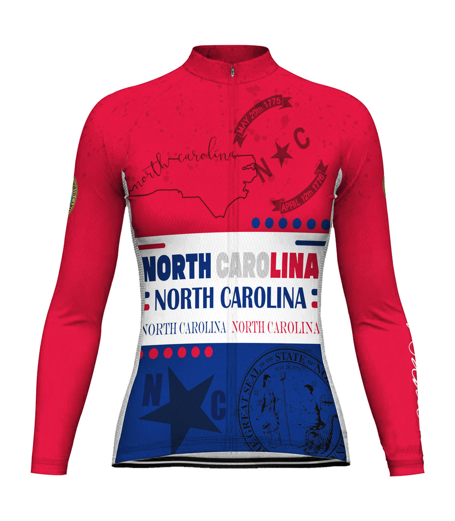 Customized North Carolina Winter Thermal Fleece Long Sleeve For Women