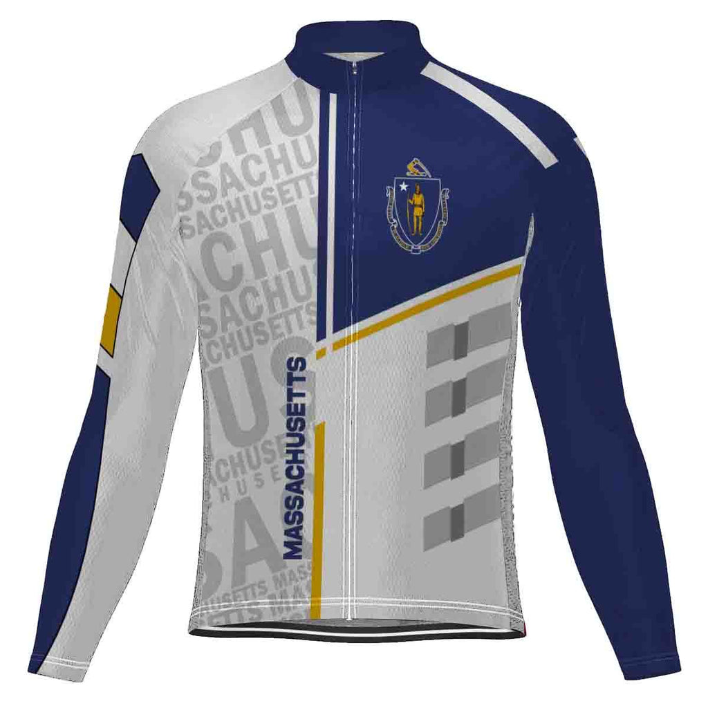 Customized Massachusetts Long Sleeve Cycling Jersey for Men