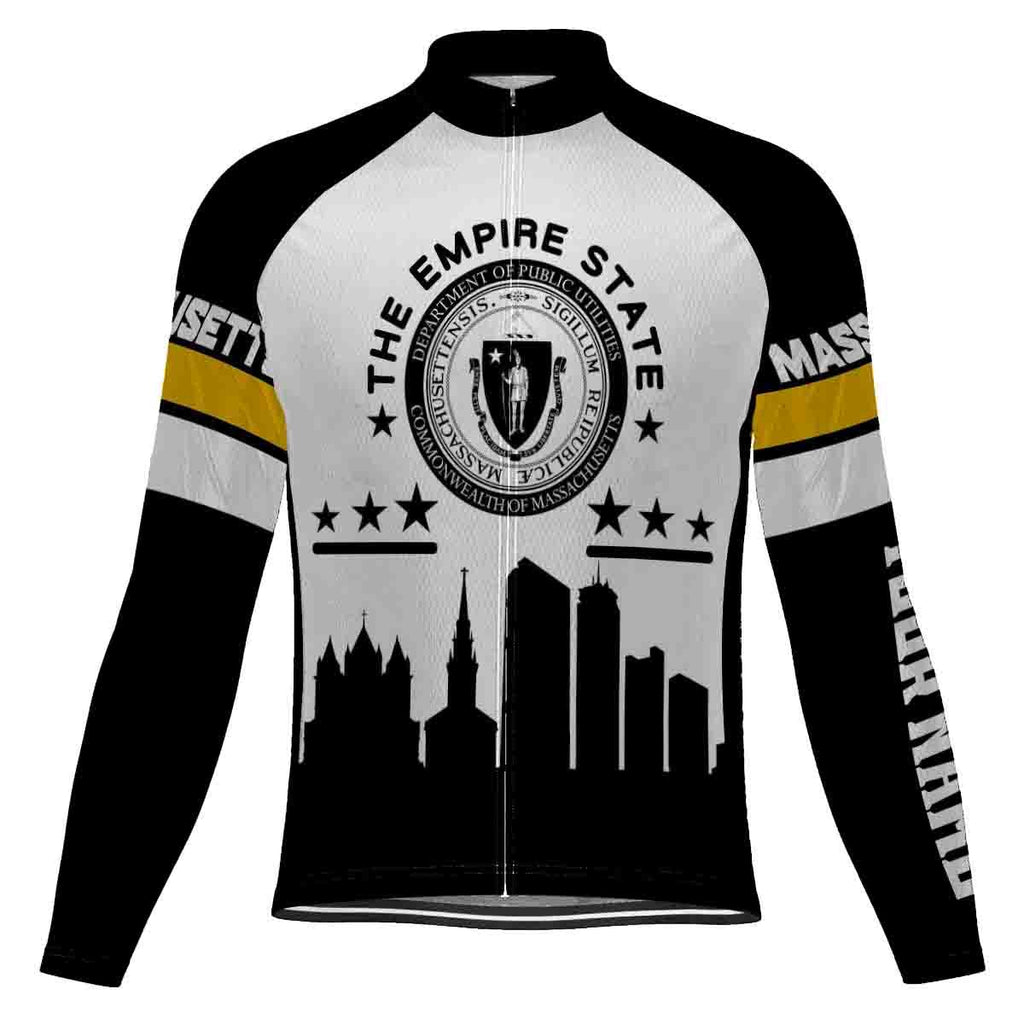 Customized Massachusetts Long Sleeve Cycling Jersey for Men