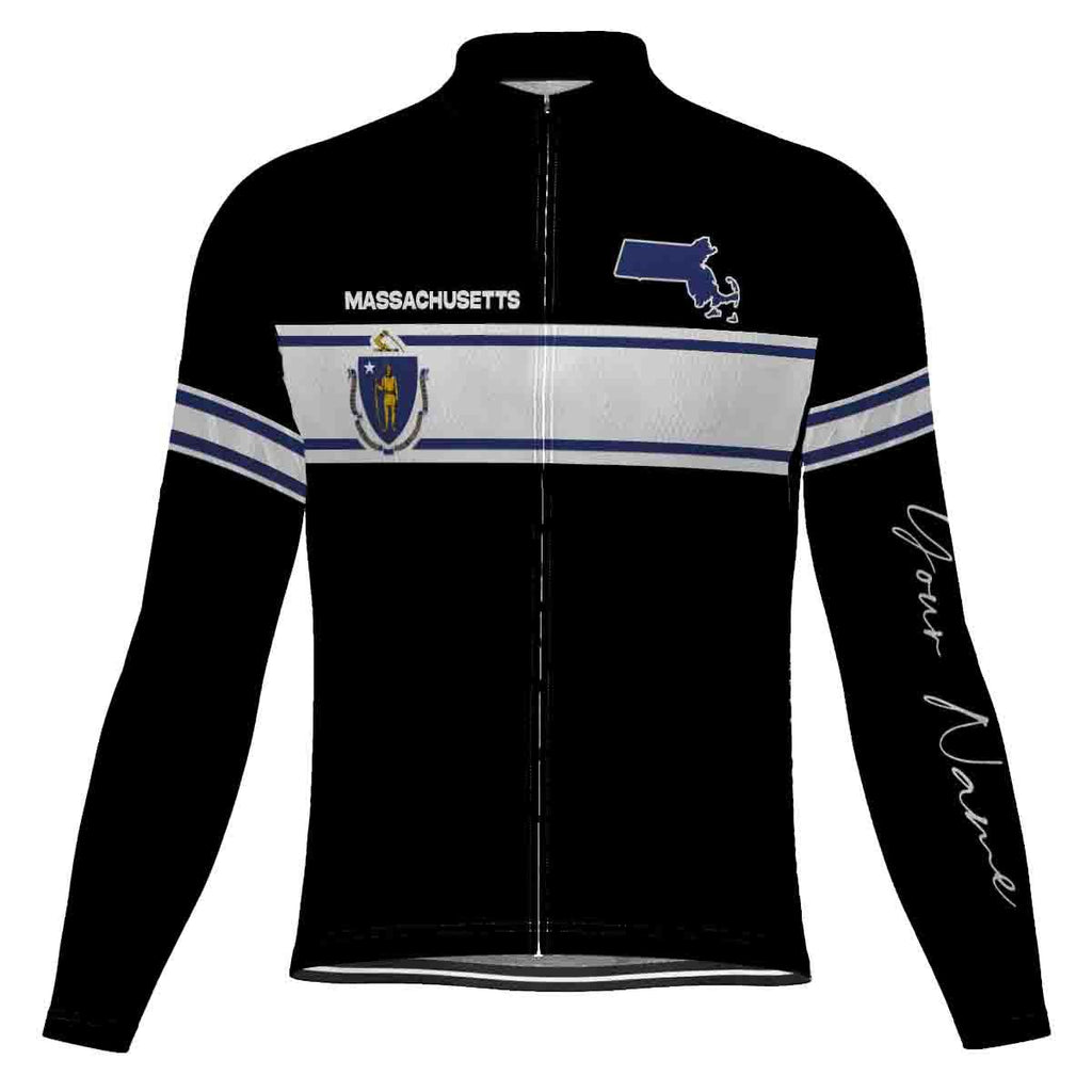 Customized Massachusetts Long Sleeve Cycling Jersey for Men
