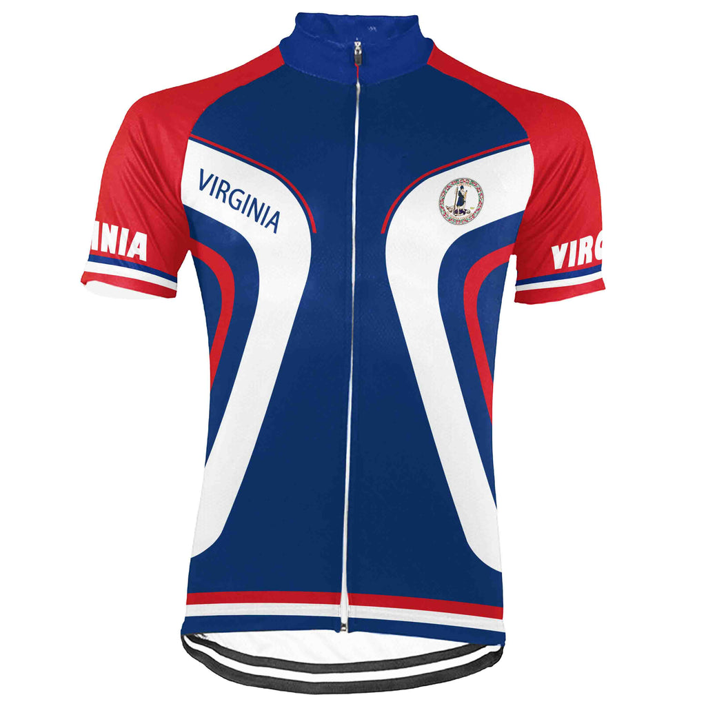 Customized Virginia Short Sleeve Cycling Jersey for Men