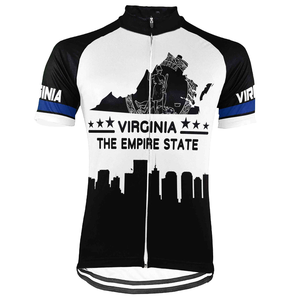 Customized Virginia Short Sleeve Cycling Jersey for Men