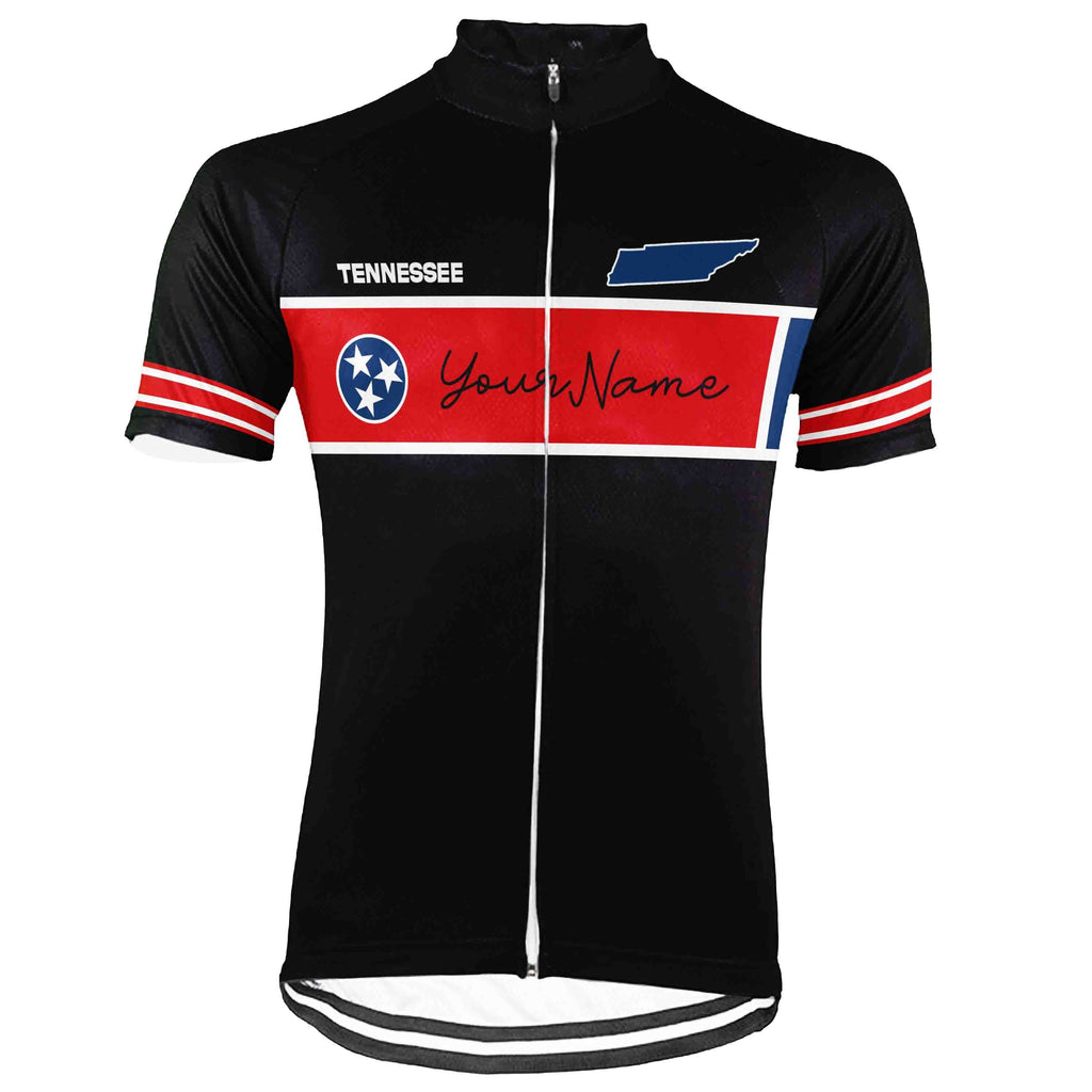 Customized Tennessee Winter Thermal Fleece Short Sleeve Cycling Jersey for Men