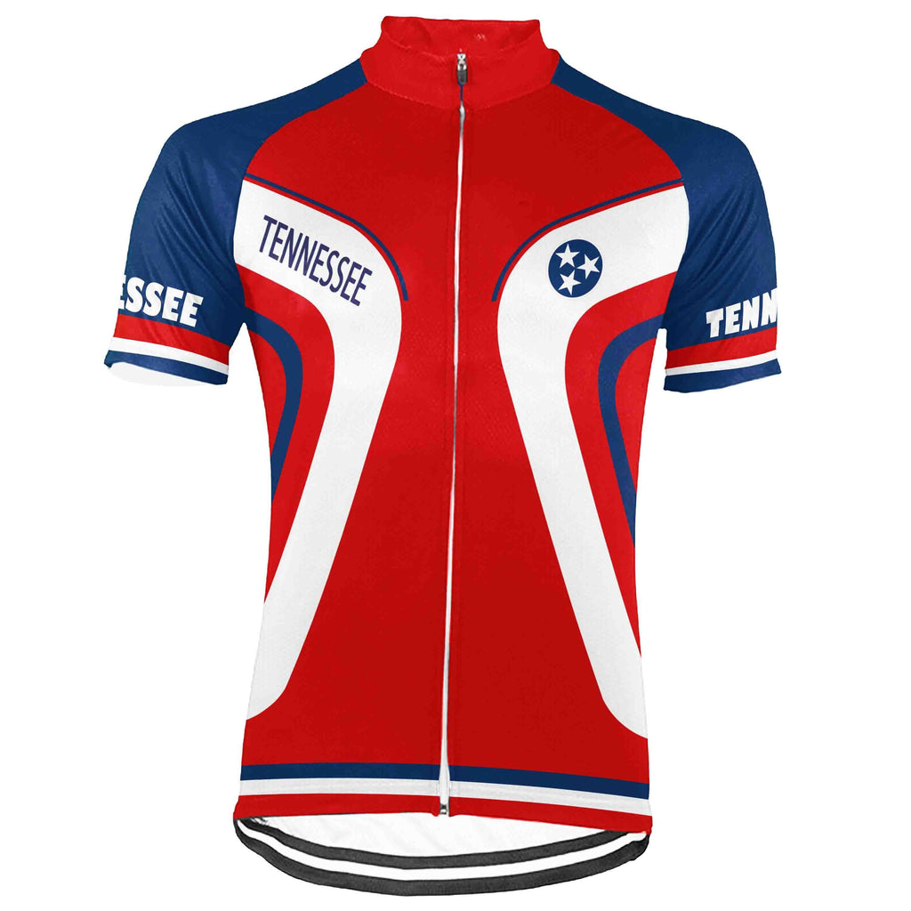 Customized Tennessee Winter Thermal Fleece Short Sleeve Cycling Jersey for Men