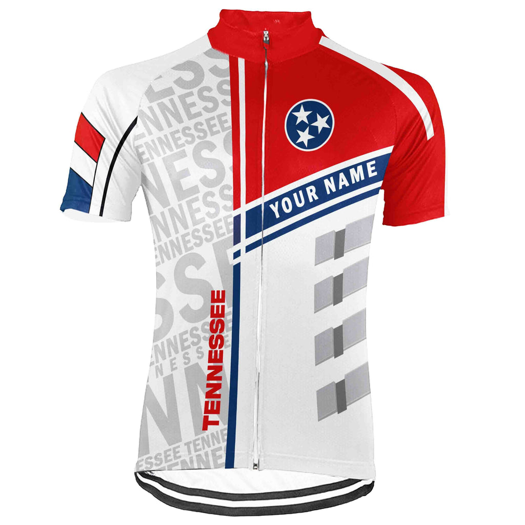 Customized Tennessee Winter Thermal Fleece Short Sleeve Cycling Jersey for Men