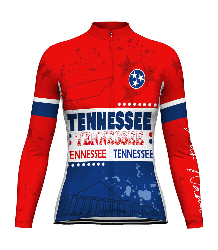 Customized Tennessee Long Sleeve Cycling Jersey for Women