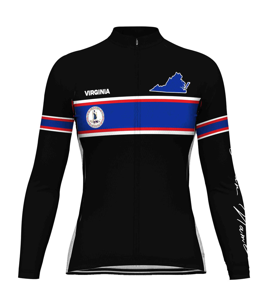 Customized Virginia Long Sleeve Cycling Jersey for Women