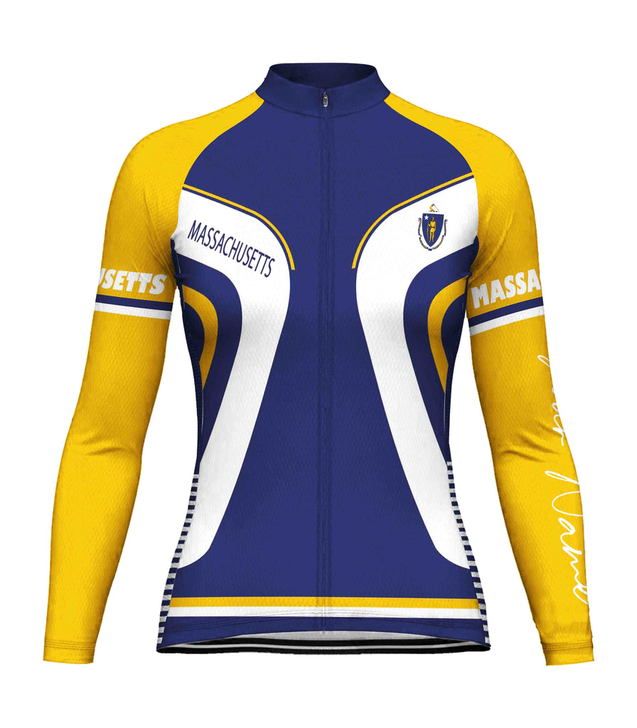 Customized Massachusetts Long Sleeve Cycling Jersey for Women