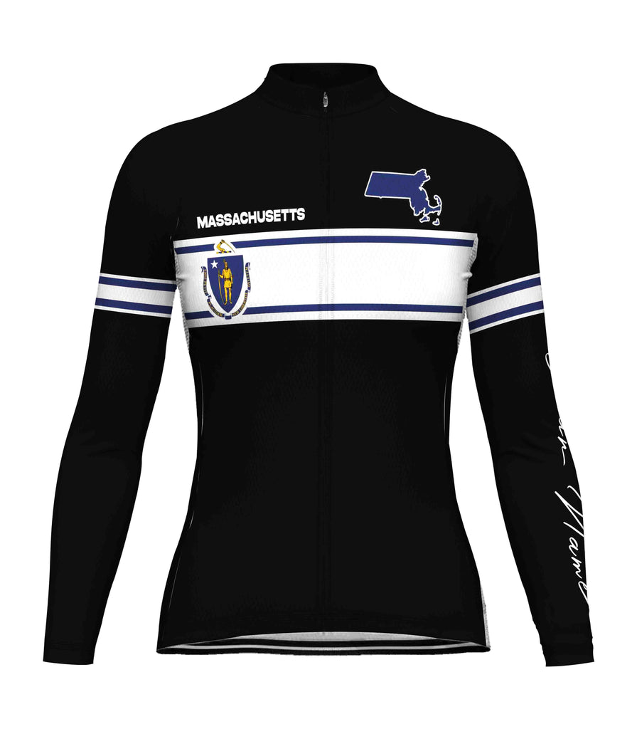 Customized Massachusetts Long Sleeve Cycling Jersey for Women