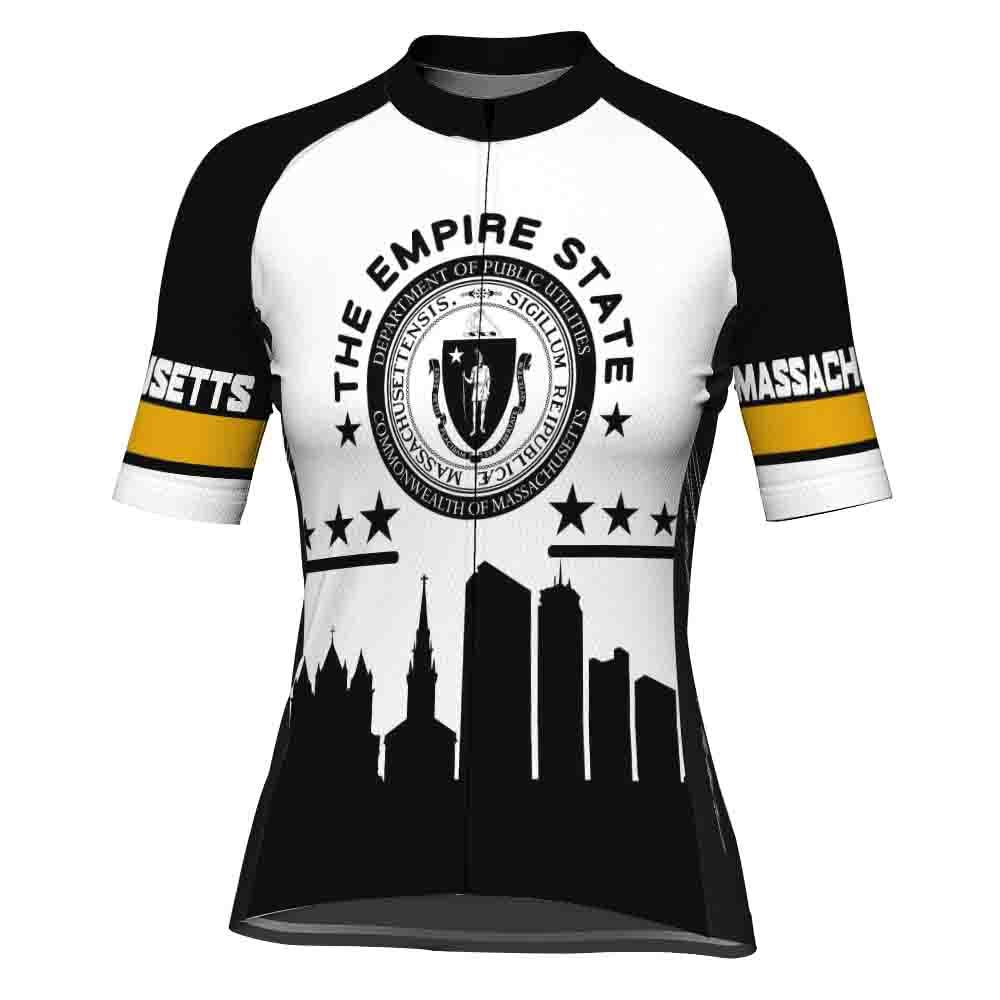 Customized Massachusetts Short Sleeve Cycling Jersey for Women