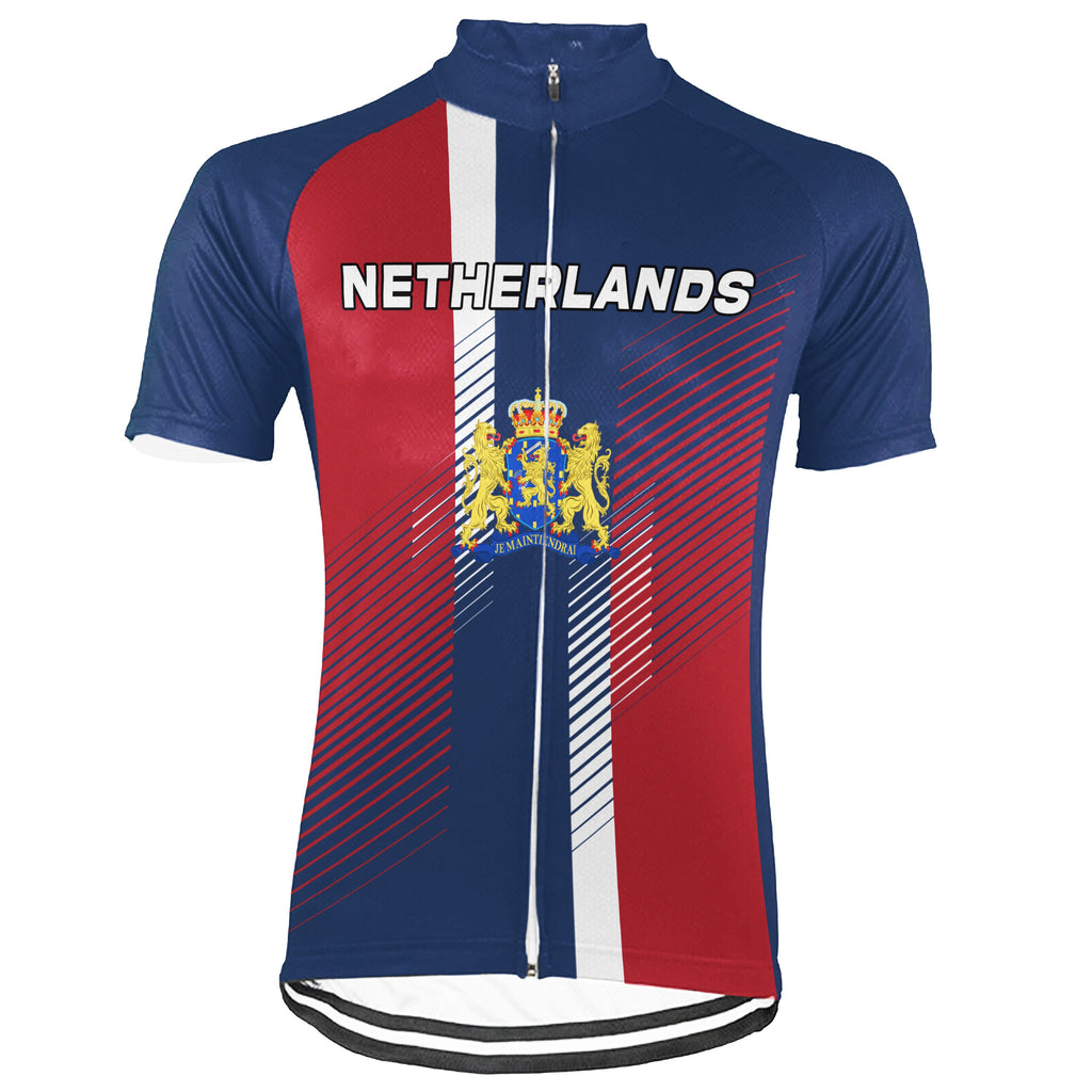 Customized Netherlands Short Sleeve Cycling Jersey for Men