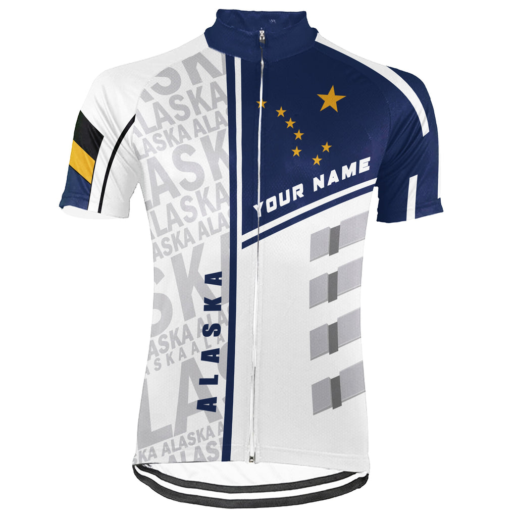 Customized Alaska Short Sleeve Cycling Jersey for Men