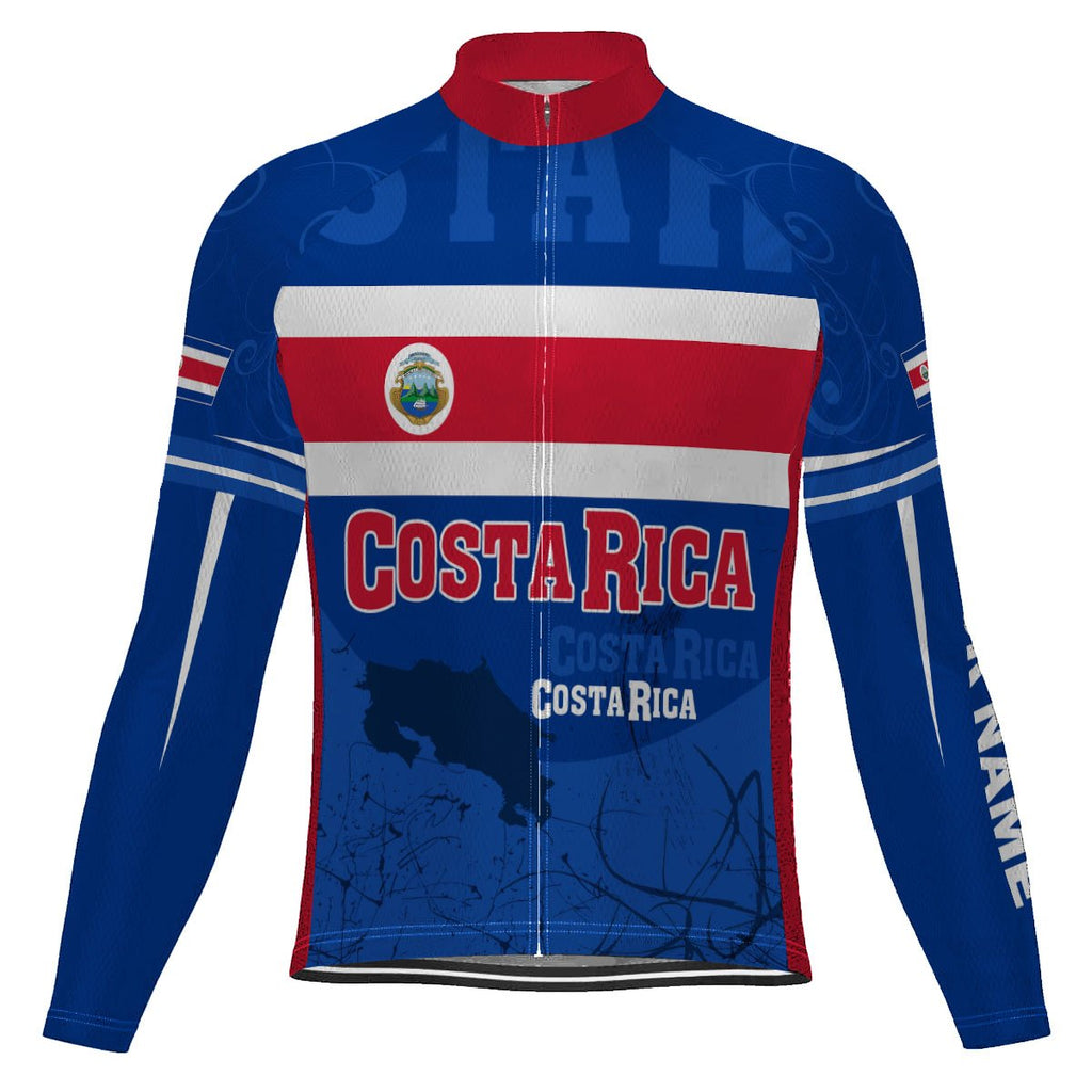 Customized Costa Rica Long Sleeve Cycling Jersey for Men