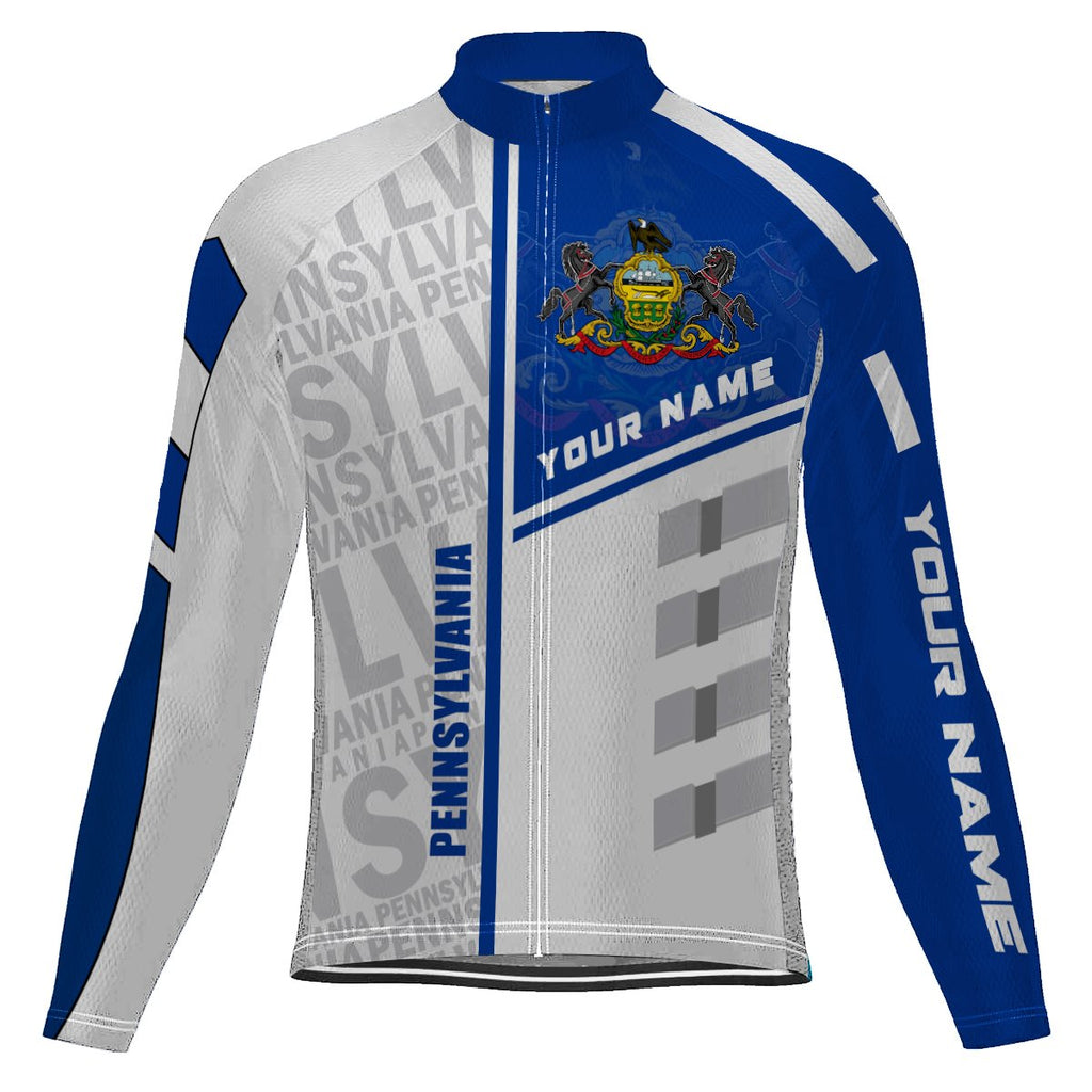 Customized Pennsylvania Long Sleeve Cycling Jersey for Men