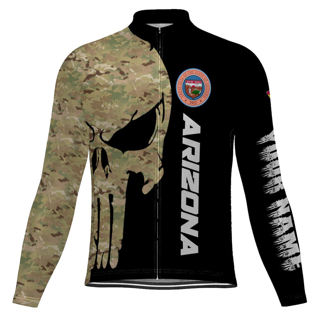Customized Arizona Winter Thermal Fleece Long Sleeve Cycling Jersey for Men