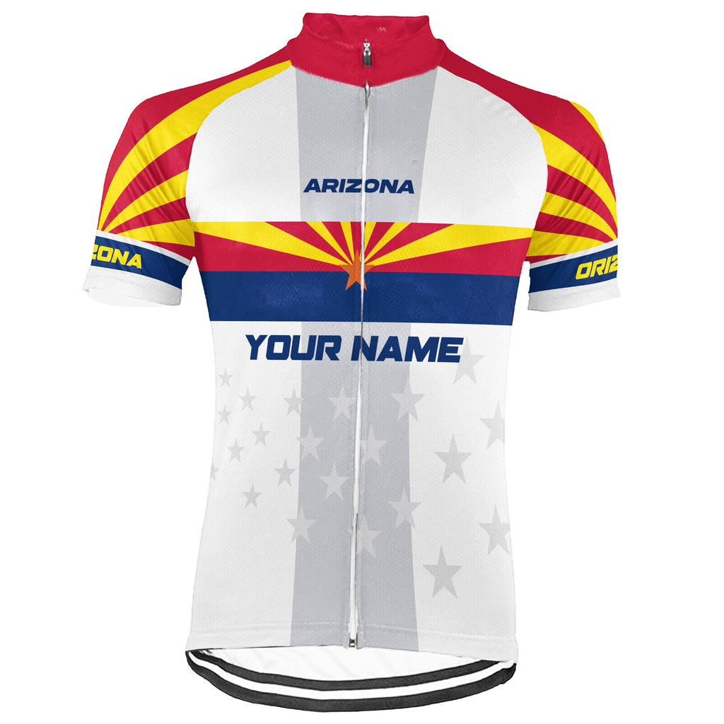 Customized Arizona Winter Thermal Fleece Short Sleeve Cycling Jersey for Men
