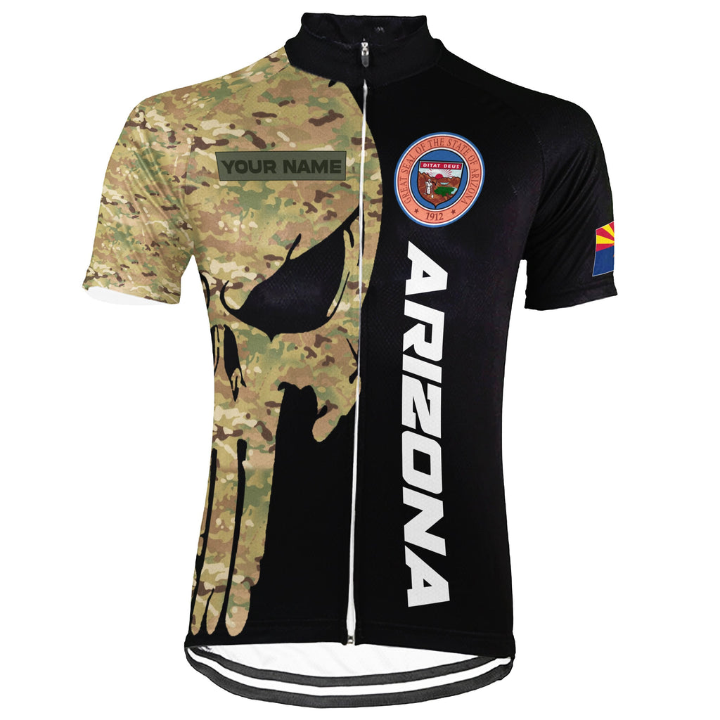 Customized Arizona Winter Thermal Fleece Short Sleeve Cycling Jersey for Men