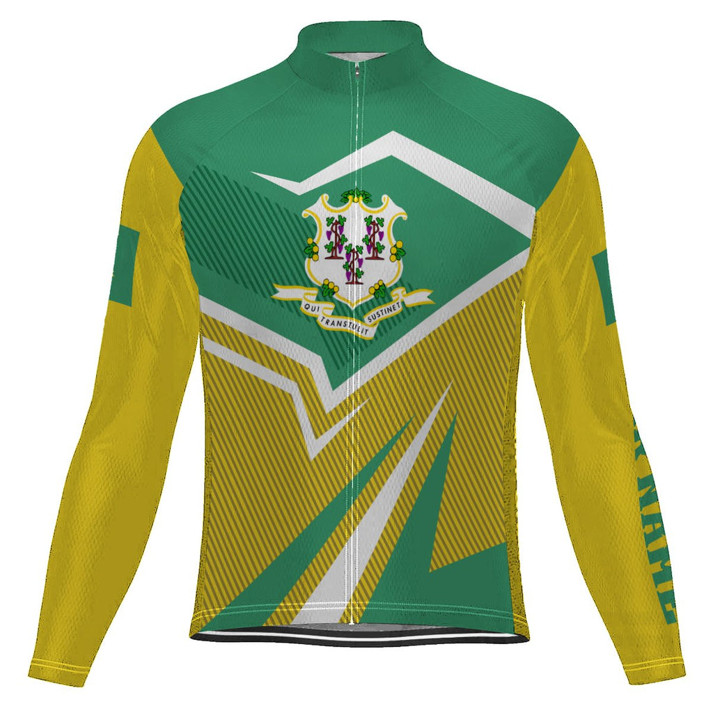 Customized Connecticut Long Sleeve Cycling Jersey for Men