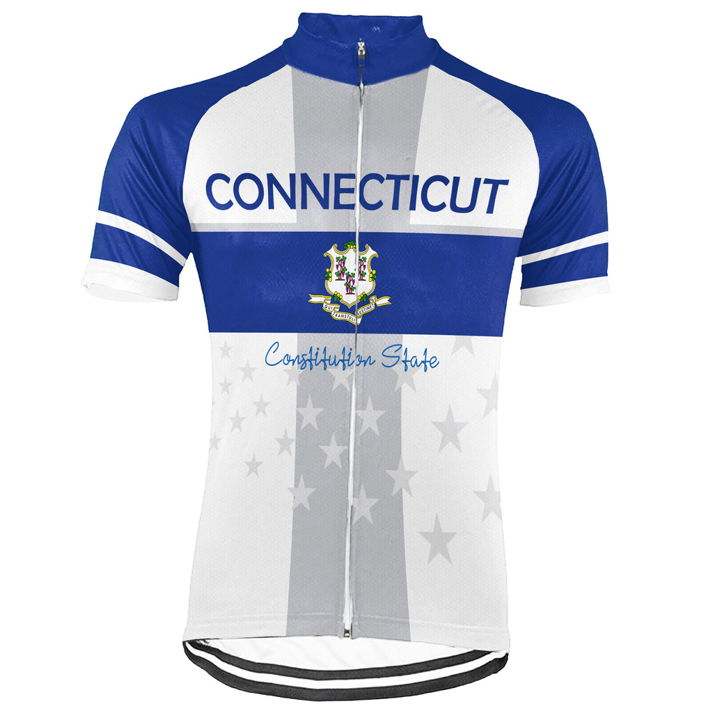 Customized Connecticut Short Sleeve Cycling Jersey for Men
