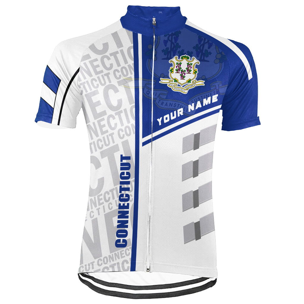 Customized Connecticut Short Sleeve Cycling Jersey for Men