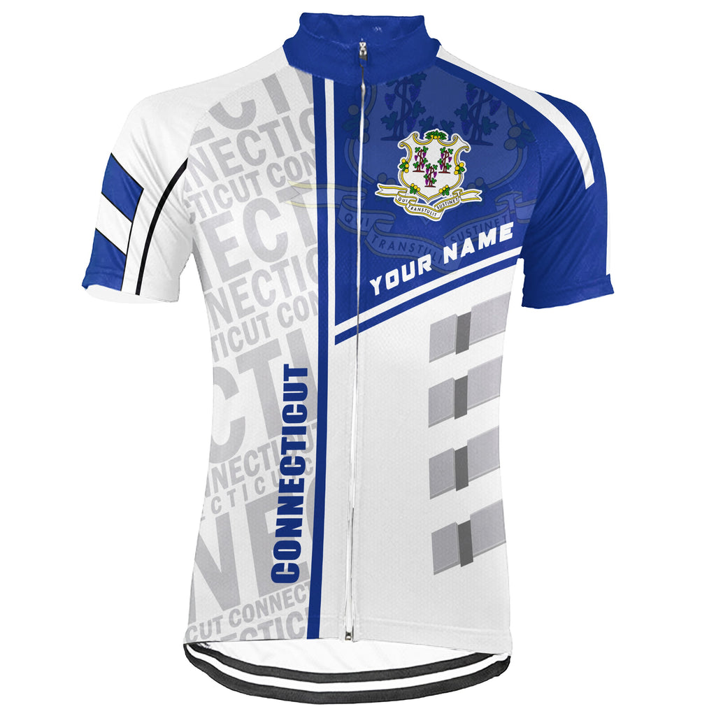 Customized Connecticut Short Sleeve Cycling Jersey for Men
