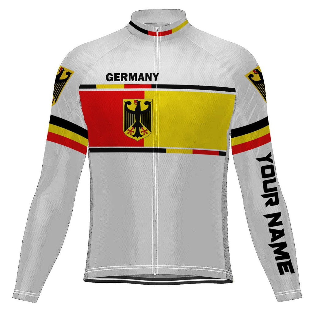 Customized Germany Winter Thermal Fleece Long Sleeve Cycling Jersey for Men